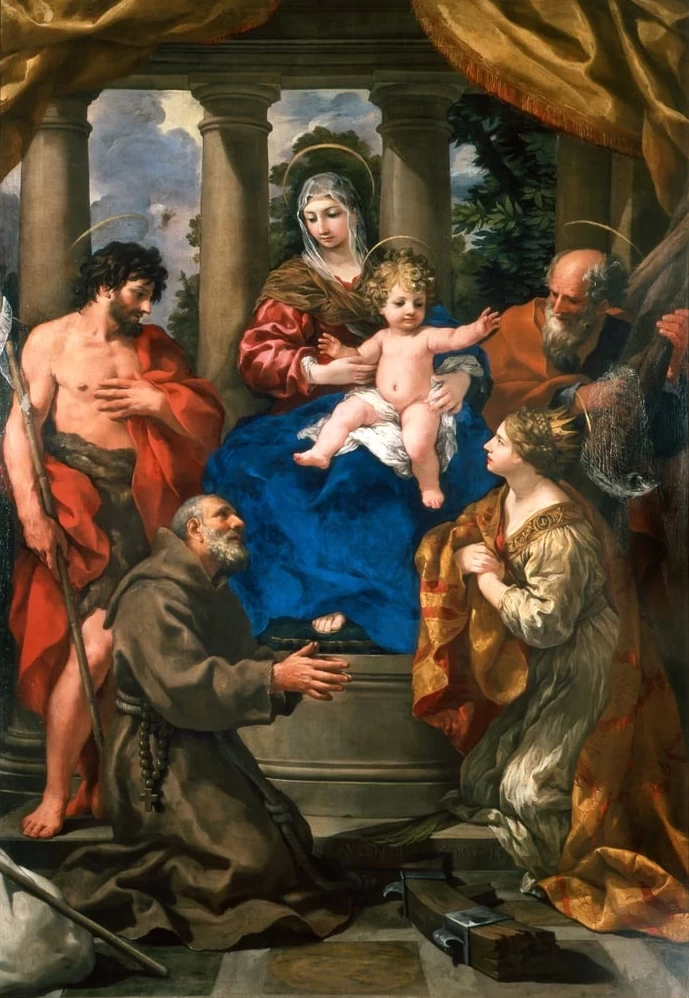 Madonna col Bambino e San Giovanni Battista, San Felice da Cantalice, Sant'Andrea e Santa Caterina d'Alessandria - Pinacoteca Brera, Milano